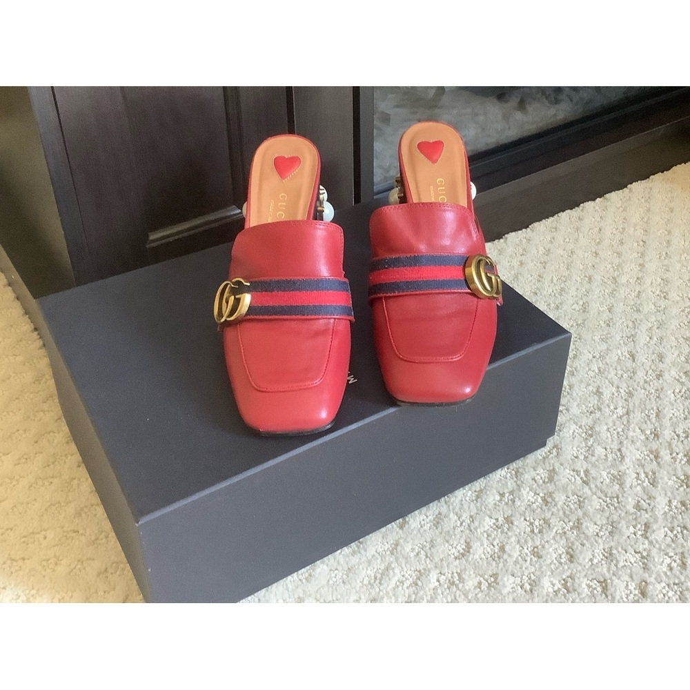 Gucci Peyton Thick Heel Mules